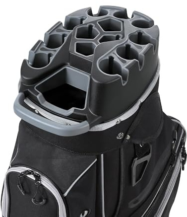 VEVOR Golf Cart Bag, 14 Way Top Divider Organizer, Golf Club Bag with Full-Length Divider, Storage Pockets, Shoulder Strap, Rain Hood, Smooth Zippers, High-Strength 900D Polyester for Men & Women