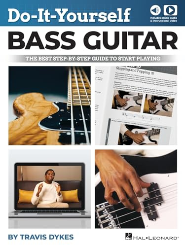 Do-It-Yourself Bass Guitar | Step-by-Step Beginner Guide with Online Audio and Video | Learn Bass Fundamentals, Tablature, Chords, Scales and Techniques | Hal Leonard Instructional Book