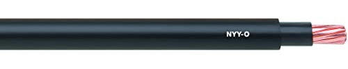 Lapp 15500113 NYY-J - Cable de alimentación (10 m, 4 x 2,5 mm², retardante de llama, cable de tierra con conductor de protección, cable de corriente de alta intensidad para exteriores e interiores),