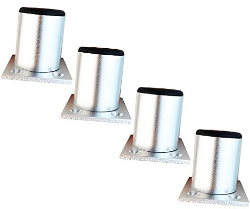Qrity Pieds de Meubles en Alliage d'aluminium Pieds d'armoire Cuisine Canapé Table en Métal Hauteur 50mm