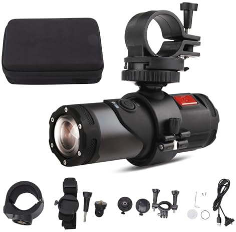 4K HD WiF Waterproof Action Camera, Outdoor Sports Camera with Bike Stand and G Sensor, 170° Wide Angle Camera Video Recorder for Bike Motorcycle Diving