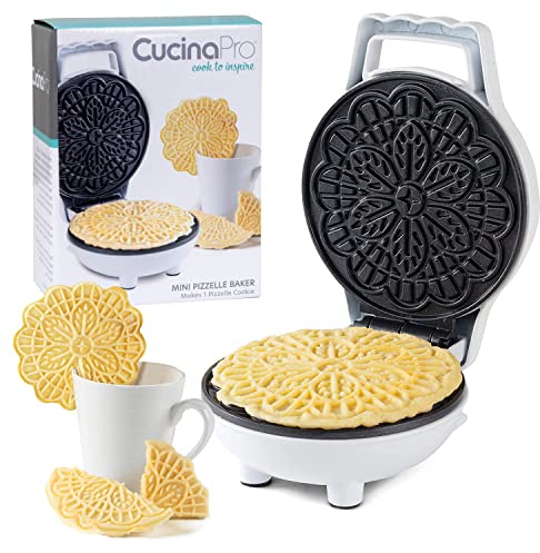Mini Electric Pizza Maker - Makes 1 Small Traditional 4 Italian Waffle in Minutes - Non Stick Iron Press with Recipe Guide - Dessert Treats or Gift from