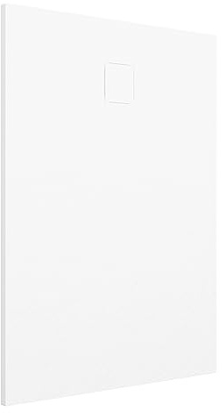 Piatto Doccia 80x140 cm Bianco Effetto Pietra Rettangolare in SMC Riducibile Samos