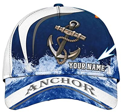 Anker Lässt Meer-Individuellen Namen Fallen Herren Damen Hip-Hop-Hut Mode Baseballkappe Atmungsaktiv Baseball Kappen Für Wander Reisen Golf