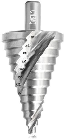 CYLBAQ - Broca escalonada HSS para metal, cónica, 5-35 mm, juego de brocas profesionales de 13 niveles, para plástico, madera