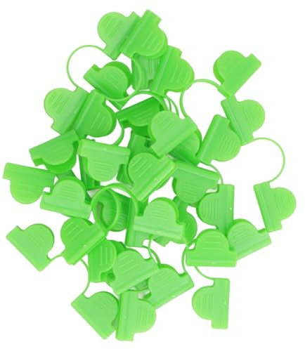 100 Stück Kunststoff-Gewächshaus-Clips, Doppelkopf-Schattierung, Garten-Reifen, Fiberglas, Gewächshaus-Clip, Gartenzubehör (hellgrün)