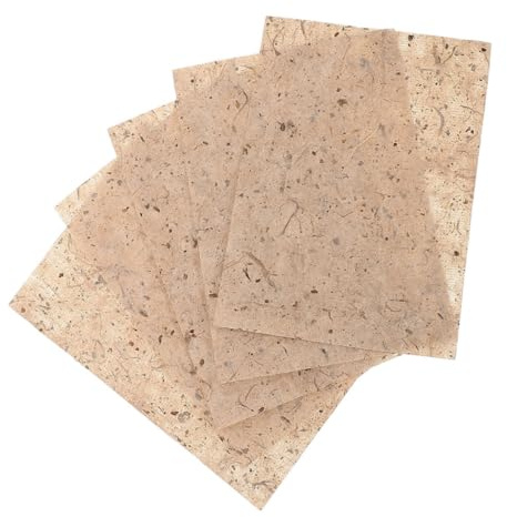 Uonlytech Carta Riso Beige per Decoupage Texture Unica, 20 Pezzi di Carta Artigianale per Calligrafia e Progetti di Scrapbooking Vintage