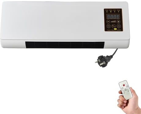 Climatiseur d'Appoint Portable pour Refroidissement des Pièces,(pas d'air froid, seulement de l'air normal et de l'air chaud) Climatiseur Mobile Murale, Climatisation avec Minuteur pour Sous-sol