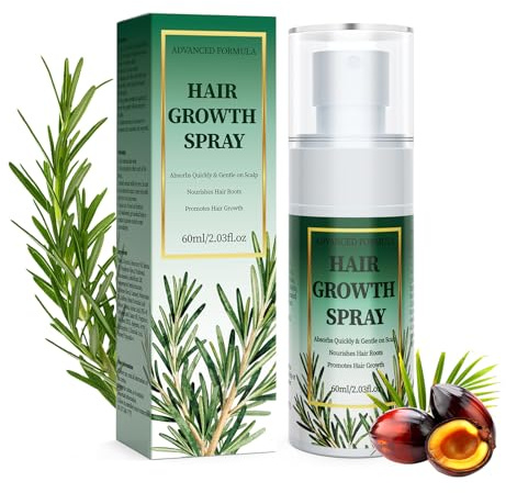 Aisisree Sérum Spray pour la Croissance des Cheveux, Anti-Chute pour Femmes et Hommes, avec Romarin et Huile de Batana, Favorise la Pousse des Cheveux, Soin Capillaire Doux et Rafraîchissant, 60 ml