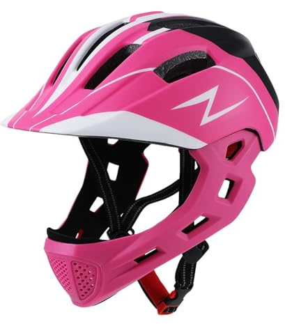 Casco da bici per bambini, per arrampicata, equitazione, pattinaggio, viola, rosa, da 50 cm a 55 cm