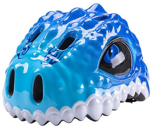 AOOPOO Kids Helmet, Youth Cute Cartoon Dinosaur Bike Helmets, Boys Girls Age 3-10 Years Old, Adjustable Multi-Sport Protection Gear Size 19-21 for BMX Cycle Skateboard (Blue)