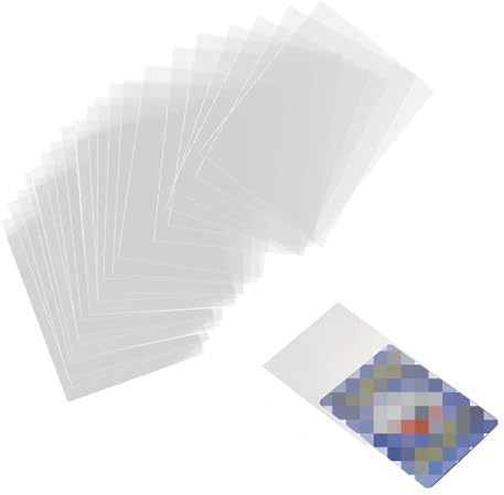 Gunwon 100Pcs Standard Card Sleeves, Clear Deck Protectors Card Protector Sleeves, 66 x 91mm Standard Trading Card Sleeves for Trading Card, Magic, MTG, The Gathering, Board Games(Transparent)