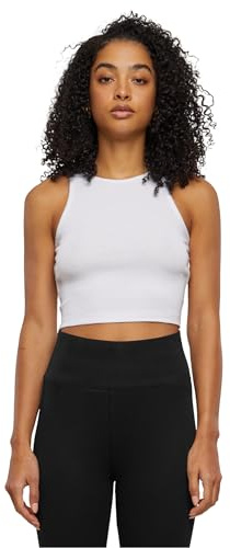 Urban Classics Tb6185-ladies Organic Cropped Rib Top Canottiera Donna (Pacco da 1)