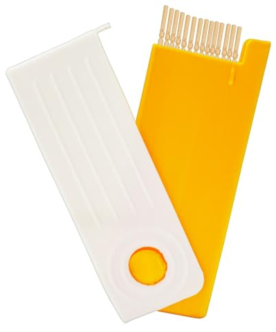 Porta stuzzicadenti da viaggio per borsa portastuzzicadenti - Dispenser di filo interdentale ricaricabile con coperchio scorrevole per campeggio, dormitorio, hotel, casa