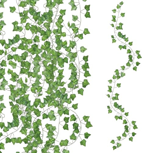 12 Piezas Guirnalda de Hiedra Artificial,Plantas Hiedras Artificial