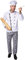 dressforfun Costume de chef étoilé pour homme | Belle veste de chef de cuisine | Pantalon assorti à carreaux | Y compris chapeau de chef (S | no. 301538)