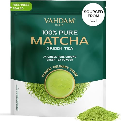 VAHDAM, Matcha Thé Vert (100g) 100% Pure Poudre De Thé Vert Matcha Japonais Authentique - Matcha Premium Grade Du Japon - Poudre de thé vert du Japon