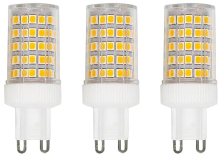 WULUN Confezione da 3 Lampadine a LED G9 da 10W equivalenti a 90W Alogene, 93 LED, 1000Lm, Angolo di Diffusione 360°, Ultra Luminose, AC 220-240V, Non Dimmerabile, 3000K Bianco Caldo