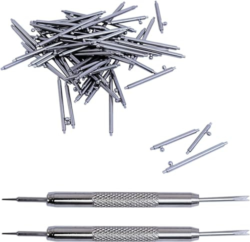 Young Wolf 70 perni a molla a sgancio rapido per cinturino in acciaio inossidabile 316 con strumento di rimozione 12, 14, 16, 18, 20, 22, 24 mm, lunghezza 1,5 mm, Argento, Taglia unica