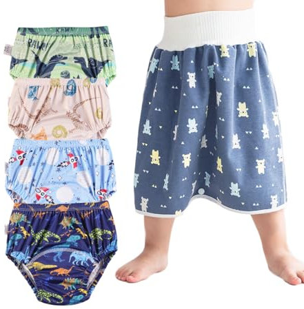 DUDUFUN Baby Kleinkinder Töpfchen Trainingshose Trainerhose Windelhose für Jungen und Mädchen 4-6 Jahre