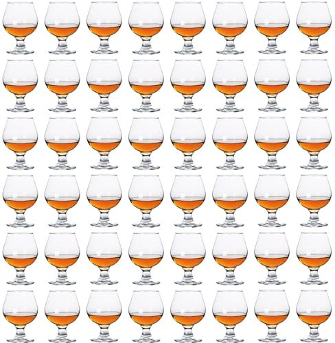 Srgeilzati Snifters 3.5oz Shot Glasses Set of 48 Cute Brandy Cognac Glasses (100ml | 3.5 floz)
