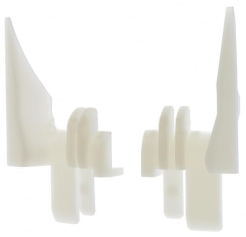 cyclingcolors 2x Tulipe-Rollladen Eclipse Oxxo für Lamellen von 7 bis 9 mm, Trichterführungsschiene aus weißem PVC, universeller Schutz für Fensterjalousien, Zubehör