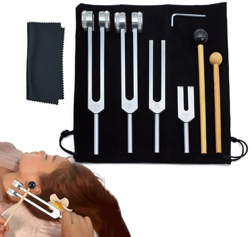 Vamend 128 Hz - helande verktyget, stämgaffel 128 Hz | stämgaffel set ljudhelande verktyg, aluminiumlegering multipurpose helande verktyg för meditation och yoga, nybörjare och