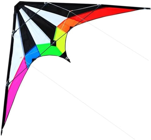 Brxmpn Delta Kite Cerf-Volant Double Ligne Grand Cerf-Volant Delta Facile À Piloter Jouet De Plage en Bord De Mer pour Enfants Adultes Jeu De Plage Activités De Plein Air