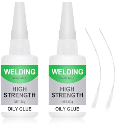 NHPY 2Pcs Super Colle Universelle,Colle Huileuse Haute Résistance,Oily Extra Forte,Welding High Strength Oily Glue,Universal Super Glue Pour Coller Plastique,Verre,Bois,Métal