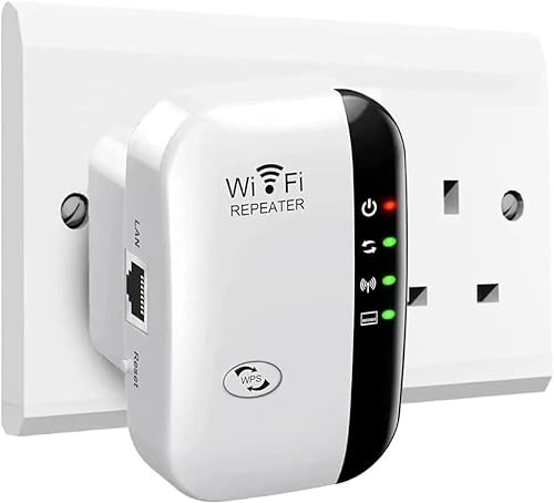 WiFi Extender Booster,WiFi Signal Booster,Internet Coverage Up to 3000 Sq.Ft! Works with 45+ Devices & Features Easy Setup,2.4GHz Band WiFi Extender and LAN Port