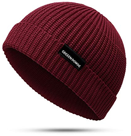 YAMEE Bonnet Docker en Tricot Homme Femme, Bonnet à Revers Unisexe, Beanie Chapeau Automne-Hiver