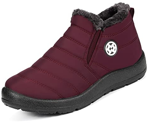 Gaatpot Damvinterstövlar, vattentäta varmt fodrade snöstövlar, vinterskor med kort skaft, boots