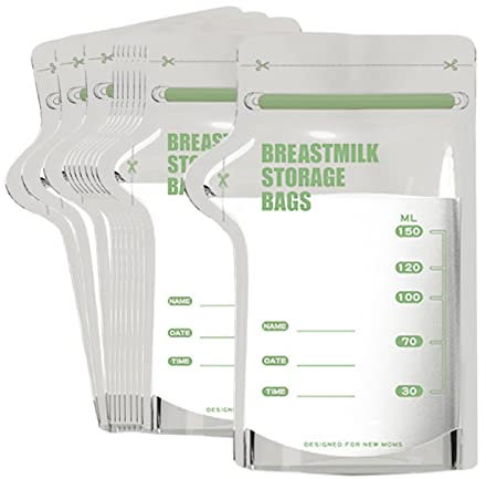 Stronrive 30 Stück Muttermilchbeutel, 3/3,5/5/7 Unzen Aufbewahrungsbeutel Für Muttermilch Mit Ausgießer, Wiederverwendbare Vorsterilisierter Beutel Für Milch Aufbewahrung, Selbststehender Milchbeutel