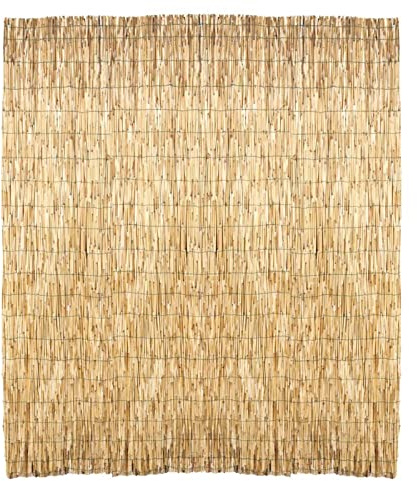 Arella de cañas de bambú natural Ø 5 mm, estera sombreadora para vallas 150 x 300 cm
