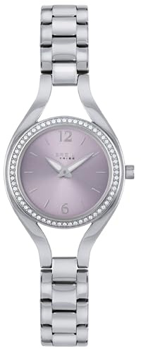 Breil, Collezione Elettra, Orologio Donna in Acciaio, Movimento al Quarzo Solo Tempo, con Quadrante Monocolore, Chiusura Déployante con Pulsanti, Cassa 30 mm, Silver-Lilac
