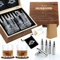 exreizst Whiskey gift sets for Men Husband Groomsmen Gifts Wedding Men Birthday Gift Ideas from Wife - Stainless Steel Whiskey Stones & whisky gift set - Bourbon Gifts for Him Husband, Brown, 1*1*1