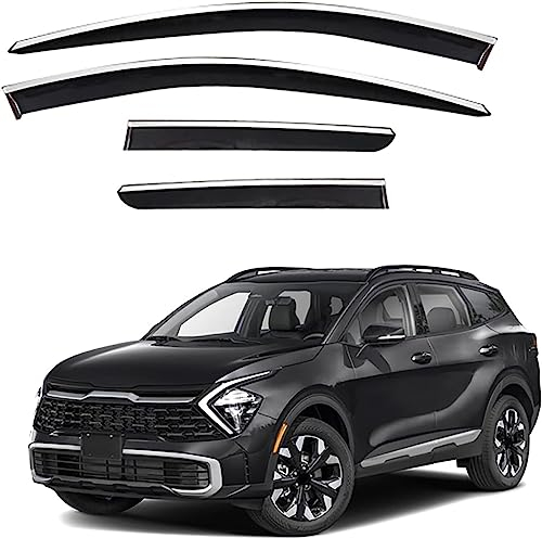 4 Stück Auto Autofenster Windabweiser für Kia Sportage LWB MK5-NQ5 2023 2024+, Seitenscheiben Regenabweiser Schatten Deflektoren Auto Zubehör
