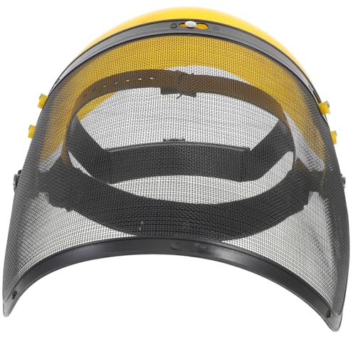 Gogogmee 1 x Universal-Sicherheitshelm, Forsthelm mit Schild und Ohrenschützern, Forstschutz, Profi-Helm, Sicherheit mit Netzvisier, Rasenmäher, Kettensäge, Vollschutz