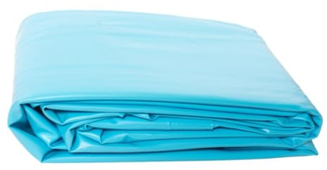 poolomio Poolfolie blau für Stahlwandpool rund | Poolinnenfolie Aufstellpool Winterfest und UV-beständig | Ersatzfolie für Gartenpool | Pool Innenhülle 0,5 mm Stärke (550 x 120 cm)