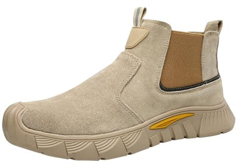 Zapatos de seguridad para hombre para soldador, ligeros, zapatos de trabajo, zapatos de seguridad para hombre y mujer, zapatos de trabajo altos, impermeables, botas de seguridad con puntera de acero,