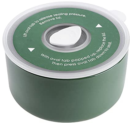 PRETYZOOM Scatola Da 1 Pz in ceramica A prova di perdite cibo cestini del pranzo lunch box termico portavivande termico vaschetta di tenuta in ceramica ciotola di tenuta Green