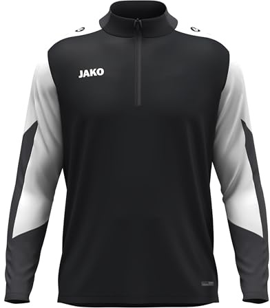 JAKO Unisex Ziptop Dynamic, schwarz/weiß/anthrazit, L