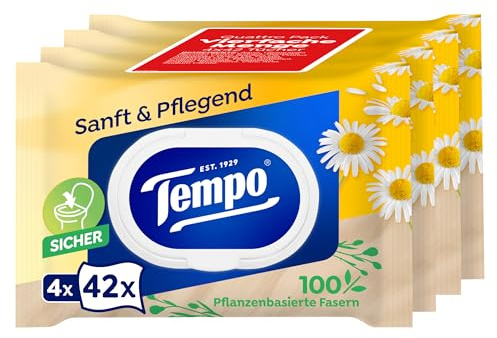 Tempo Toallitas húmedas ​ Suave y nutritivo​ 4 x 42 toallitas​