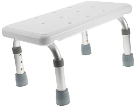 BESTonZON Telescopic Stool Bath Seat Non-slip Surface Comfortable Shower Chair for Easy Storage