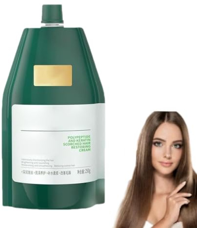 Polypeptide Keratin, Crema Hidratante y Suavizante para el Cabello, Mascarilla de Keratina, Brillo y Sedosidad Duraderos para Cabello Seco y Dañado (1 piezas)