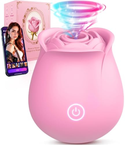 Lolitree AI Sync Womens Sex Toys, 10 Sucking Modes Rose Vibrator for Women