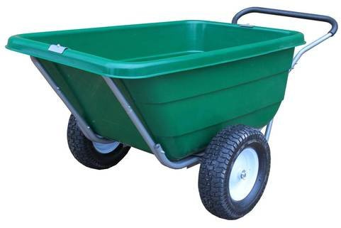 Bristol Tool Company Large Wheelbarrow – 300L Capacity, 250kg Load, Pneumatic Wheel | Garden Trolley for Outdoor Use, Green