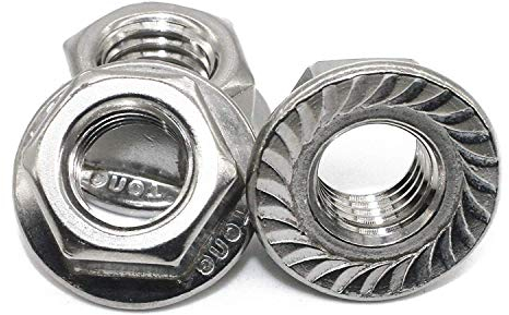 25 Stück Sechskantmuttern M8 mit Flansch DIN 6923 Edelstahl A2