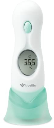 TrueLife Care Q5 Fieberthermometer und Ohrthermometer Akkurates Berührungsloses Infrarot Kontaktlos Stirnthermometer mit LCD Display für Kinder und Erwachsene | CE, RoHS, ISO, SUKL genehmigt