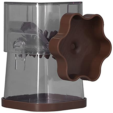 Manual Nut Chopper, Manual Nut Grinder, Multifunctional Dried Fruit Crusher, Effortless Easy to Clean Hand Crank Nut Grinder for Almonds Hazelnuts Pecans(Brown)